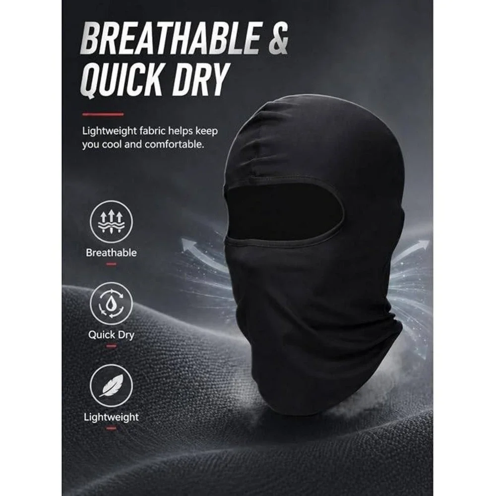 Set of 9 SATINIOR Men's Black Balaclava Full Face Ski Mask Breathable Winter